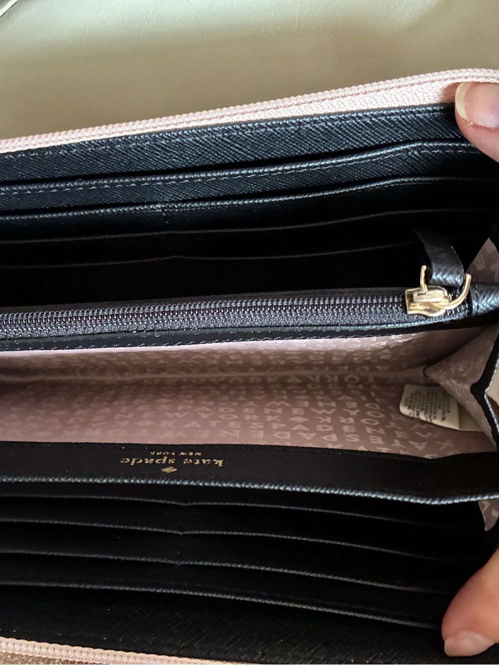 Kate Spade Rose Gold Glitter Tote Bag with Wallet - Picture 12 of 12
